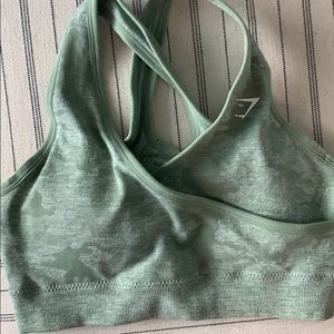 Gymshark Camo Seamless Sports bra- green size S